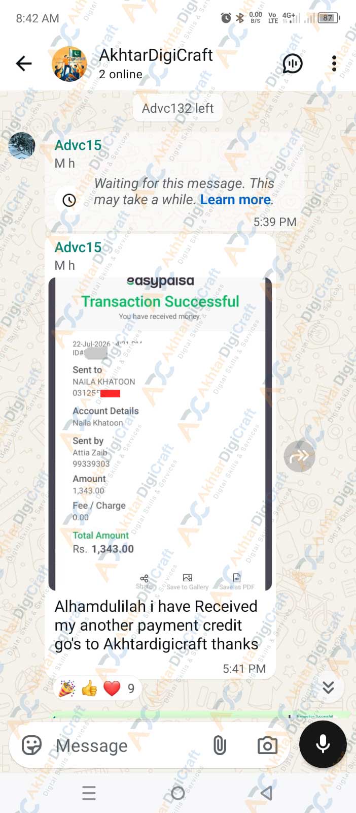 Payment Proof
