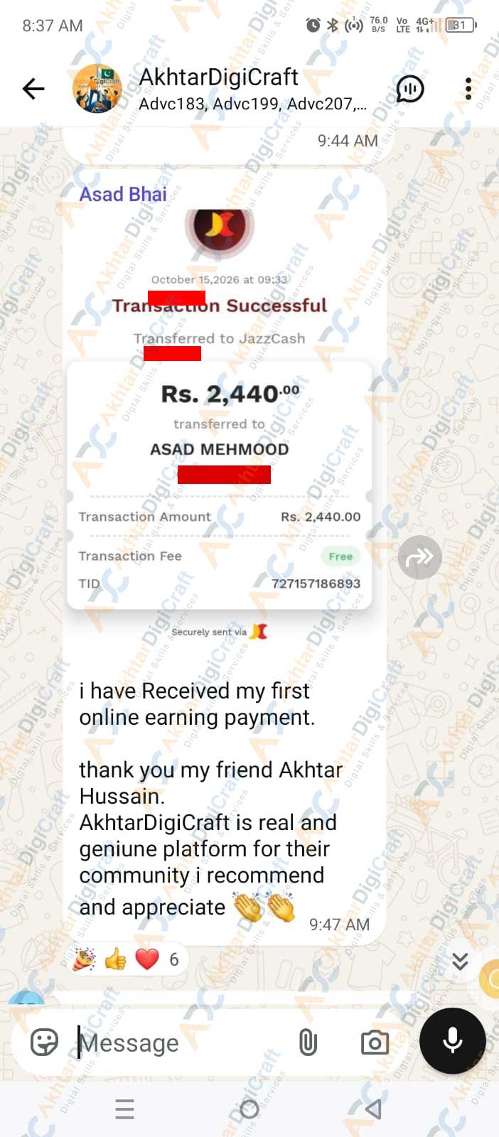 Payment Proof